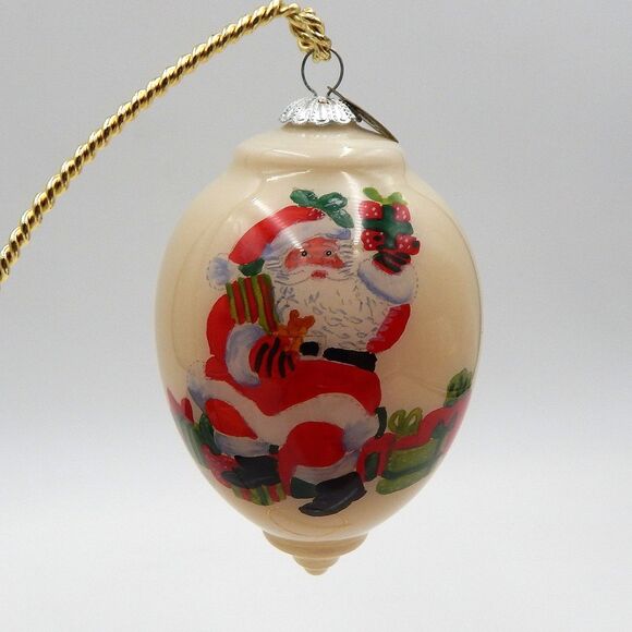 Pier 1 Imports Li Bien Santa Noel 2016 Christmas Ornament Glass 4 Inch Box - Picture 5 of 8